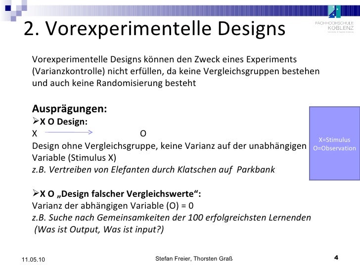 Experimentelle und Quasiexperimentelle Designs 30_04_09