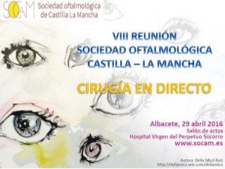 VIII Reunión Sociedad Oftalmológica Castilla la Mancha. Albacete, 29 Abril 2016