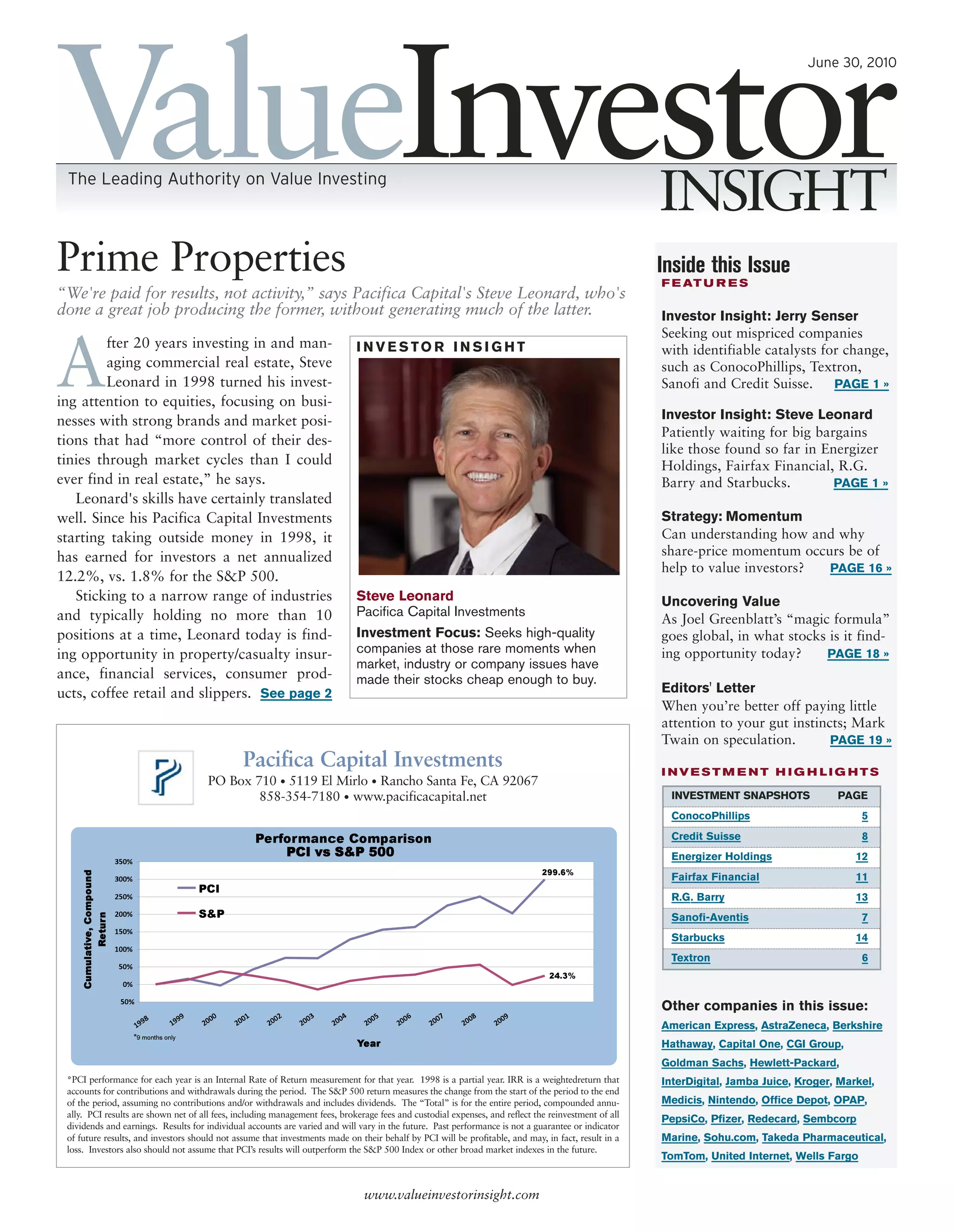 Interview in Value Investor Insight | PDF