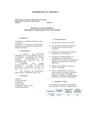 ROTEIRO DE AULA PRÁTICA
 