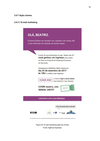 78
3.4.7 Ação cinema
3.4.7.1 E-mail marketing
Figura 20: E-mail marketing ação de cinema
Fonte: Agência Expresso
 