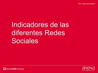 #VII_ObservatorioRRSS
Sub heading for section
Indicadores de las
diferentes Redes
Sociales
 
