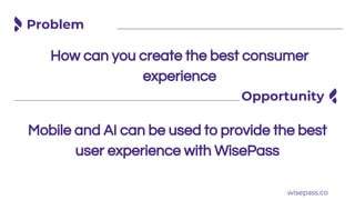 wisepass.co
Value Proposition
Lifestyle app that lets user enjoy
Meals
Drinks
Starbucks coffee
Movie tickets
Everyday
for ...