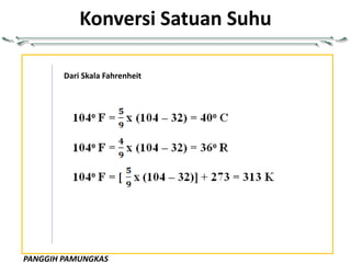 PANGGIH PAMUNGKAS
Konversi Satuan Suhu
Dari Skala Fahrenheit