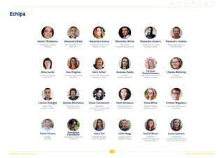 Viitor Plus | pentru oameni și natură Raportul Anual 2022 | Viitor Plus
39
Echipa
Doris Stroiescu
Membru executiv al
Consiliului Director
Adrian Tănăseanu
Coordonator Logistic
Recicleta
Carmen
Paraschiveanu
Specialistă Comunicare
Adoptă un Copac
Anca Simon
Coordonatoare București
Adoptă un Copac
Ioana Ton
Asistentă Manager
Eco Provocarea
Alexandra Scoruș
Coordonatoare Voluntari
Adoptă un Copac
Emilian Negoescu
Funcționar Administrativ
Viitor Plus
Alina Gurău
Expert Educațional
Biroul Eco
Alexandru Arhire
Responsabil
Programe Educaționale
Florin Cîrnaru
Manager
Recicleta
Georgiana
Constantin
Specialistă Comunicare
Recicleta
Claudia Bărburaș
Manager
Eco Provocarea
Elena Mihai
Asistentă Program
Adoptă un Copac
Alexandru Ionescu
Coordonator București
Adoptă un Copac
Lucia Cojocaru
Coordonator
Eco Provocarea Juniori și
Eco Provocarea Liceeni
Iulian Nagy
Asistent Logistic
Adoptă un Copac
Daniela Mironescu
Asistentă Proiect
Harta Reciclării
Iustina Bucur
Asistentă
Proiecte Educaționale
Harta Reciclării
Alexandru Halaliuc
Responsabil Advocacy
Harta Reciclării
Cosmin Gherghe
Inginer Silvic
Adoptă un Copac
Andreea Dobre
Manager
Atelierul de Pânză
Ana Dragnea
Funcționar Administrativ
Viitor Plus
Alexandra Bratu
Specialistă Recrutare
Viitor Plus
Diana Ciornenschi
Specialist
Comunicare și Marketing
Bine Primit
 