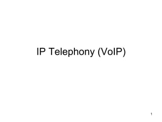 IP Telephony (VoIP) 