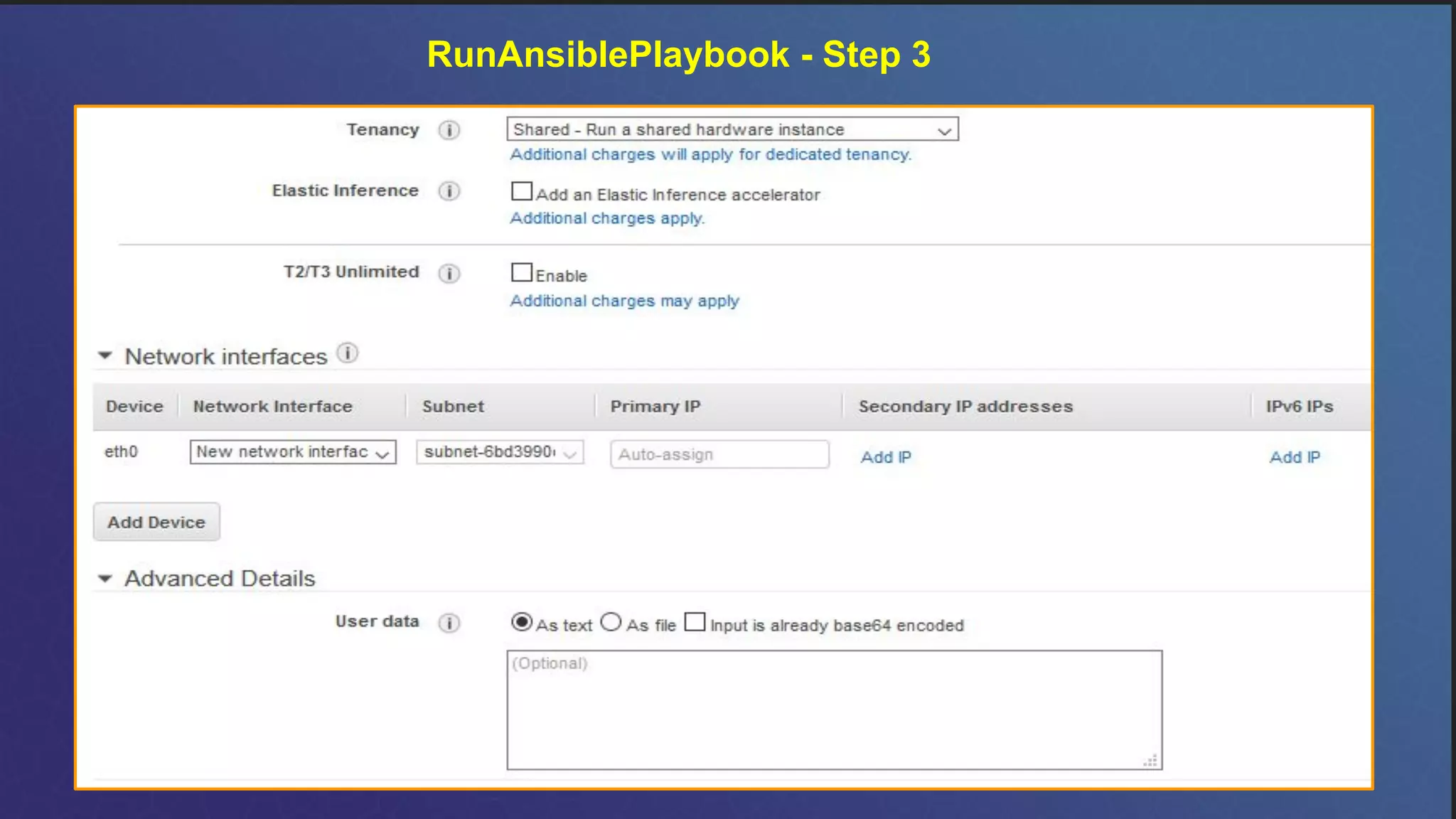 RunAnsiblePlaybook - Step 3
 