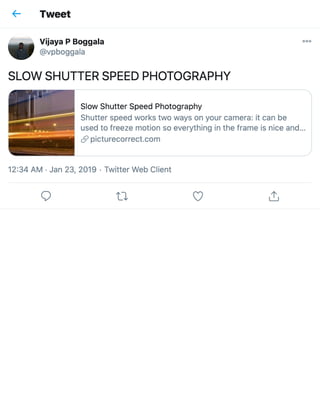 SLOW SHUTTER SPEED PHOTOGRAPHY