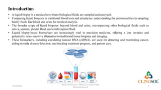 Innovations in Liquid Biopsies for Precision Cancer Diagnosis | PPTX