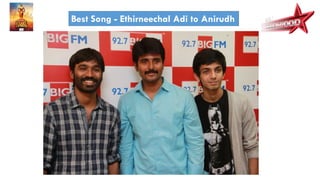 Best Song - Ethirneechal Adi to Anirudh
 