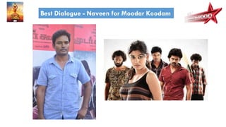 Best Dialogue - Naveen for Moodar Koodam
 
