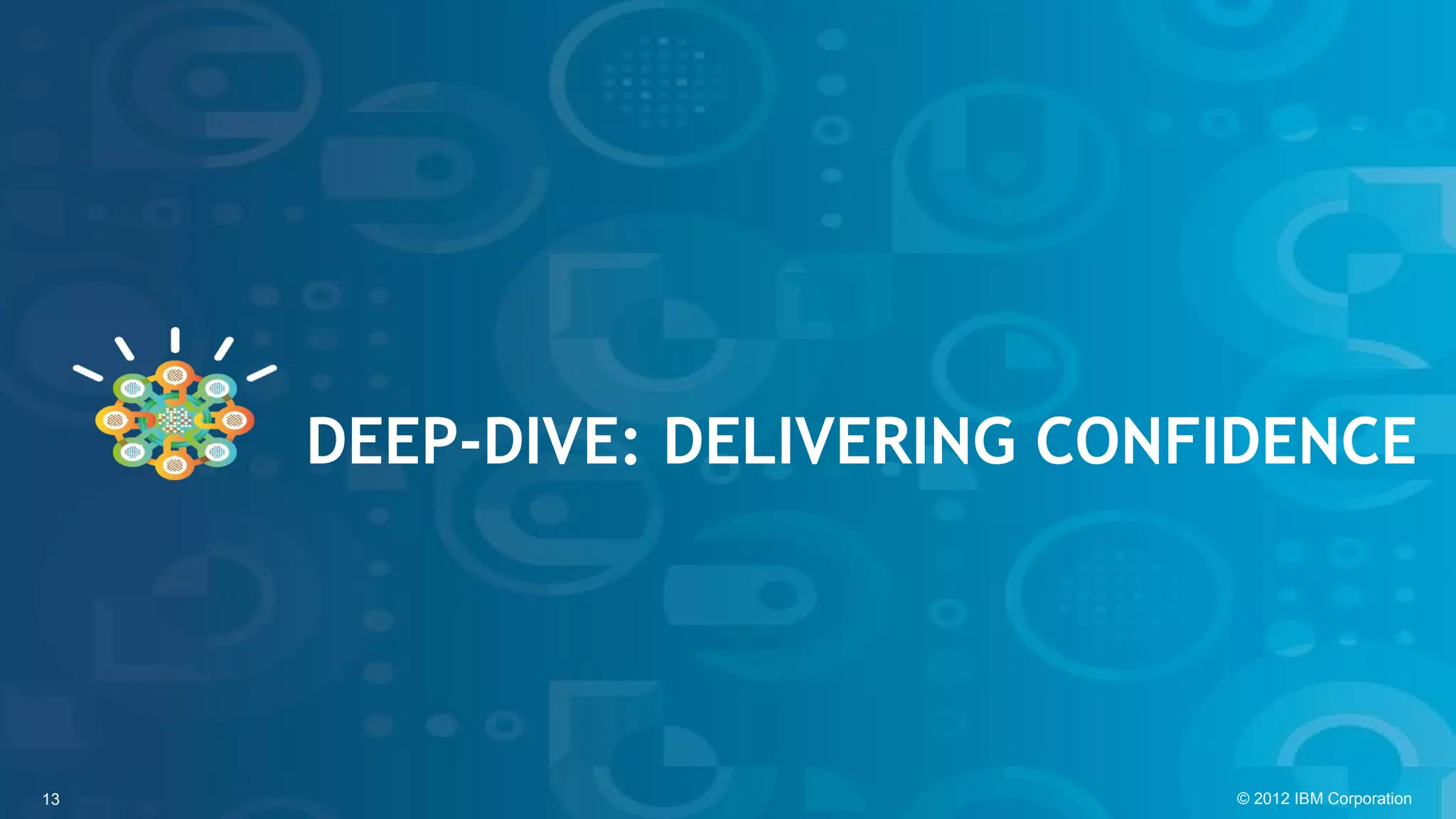 DEEP-DIVE: DELIVERING CONFIDENCE




13                             © 2012 IBM Corporation
 
