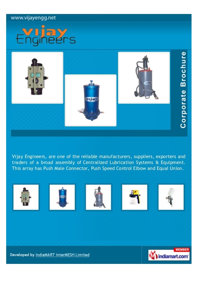 Vijay Engineers, Mumbai, Centralized Lubrication Systems