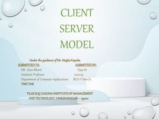 Client server model Presentation 4pptx | PPTX