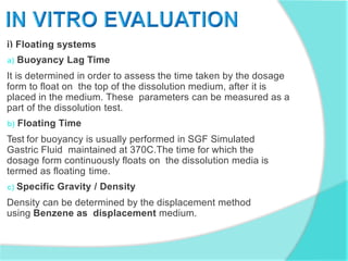 Floating Time Dissolution gastroretentive drug delivery system | PPTX
