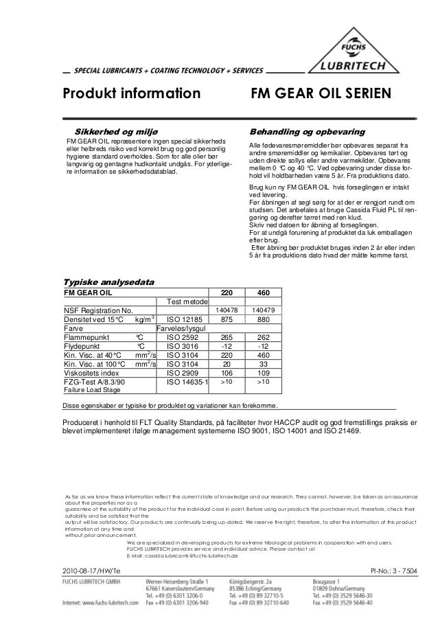 Tds fm gear oil 220 dk