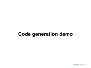 Code generation demo
 