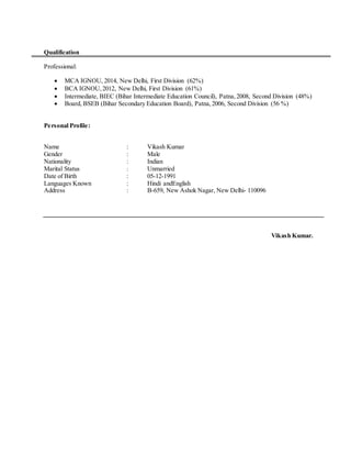 Vikash kumar java developer -1.5 years of exp | DOCX