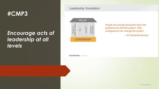 #CMP3
Encourage acts of
leadership at all
levels
@LeanExplorer
 