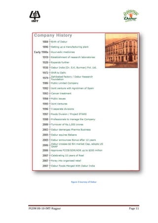 Figure 2 Journey of Dabur




PGDM 08-10-IMT-Nagpur                               Page 11
 