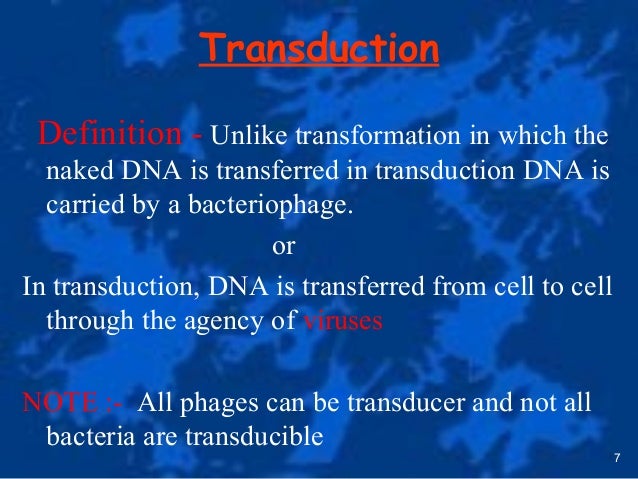 Bacterial Transduction