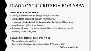 Dr.Vikas - Pulmonary manifestations of Aspergillosis | PPTX
