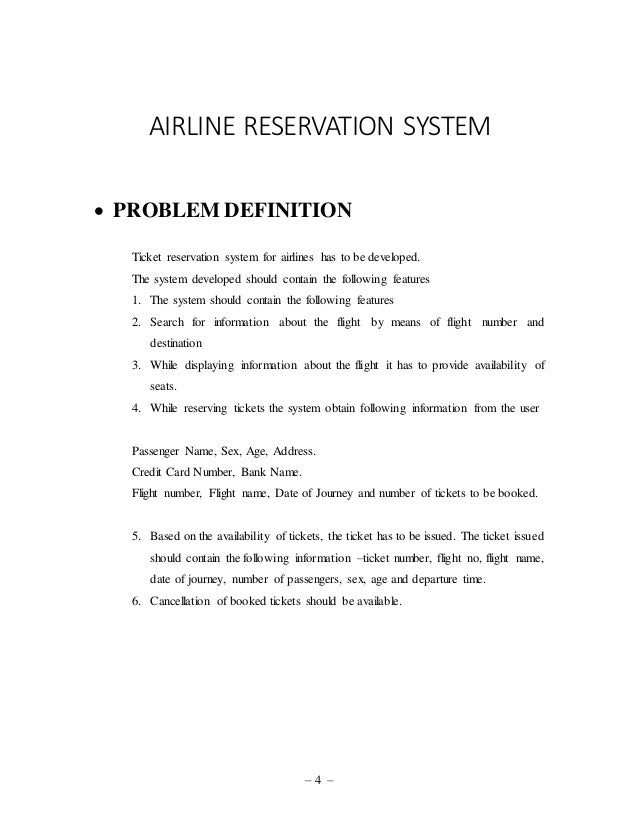 Srs On Airline Reservation System Srs On Airline Reservation System
