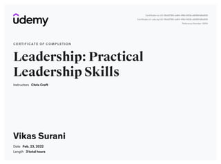 Vikas Surani - Leadership Course