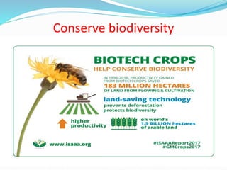 Conserve biodiversity
 