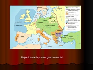 Mapa durante la primera guerra mundial. 