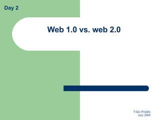 Web 1.0 vs. web 2.0 