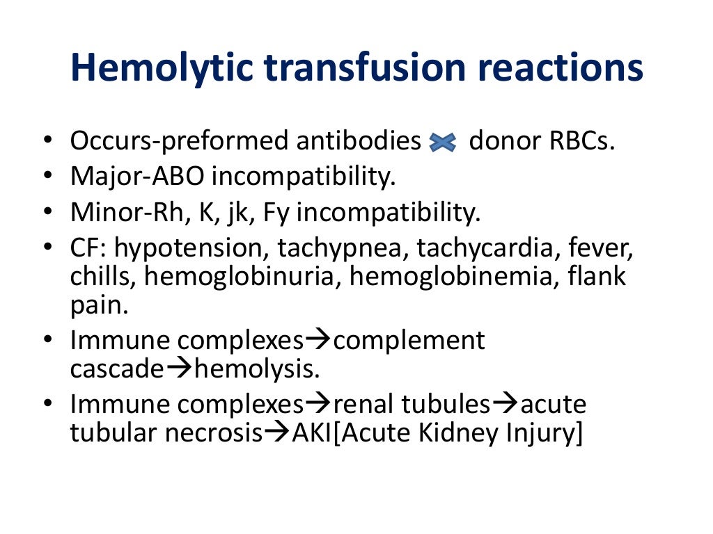 Complications Of Blood Transfusion
