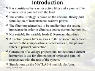 improvement of electrical power quality using series active and shunt ...