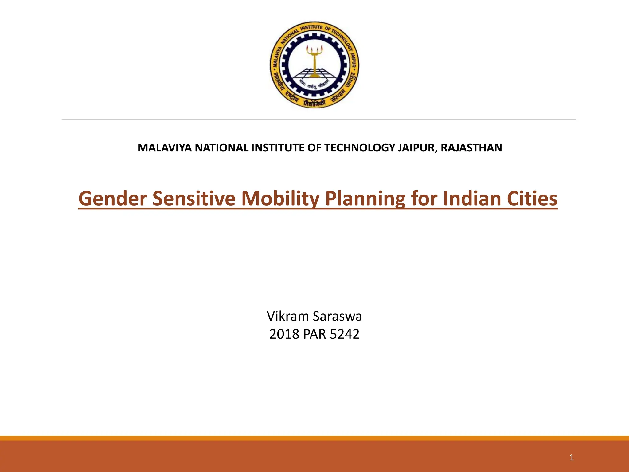 Gender sensitive mobility planning for indian cities | PPT Gender sensitive mobility planning for indian cities | PPT