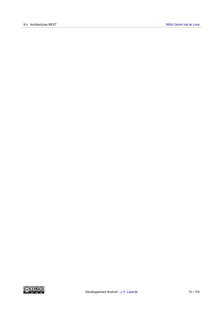 8.4 Architectures REST INSA Centre Val de Loire
Développement Android - J.-F. Lalande 73 / 103
 