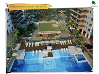 Perspectiva ilustrativa do lazer externo
 