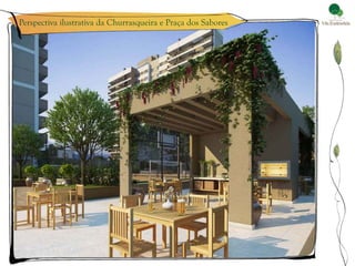 Perspectiva ilustrativa da Churrasqueira e Praça dos Sabores
 