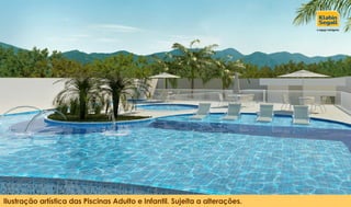 Ilustração artística das Piscinas Adulto e Infantil. Sujeita a alterações. 