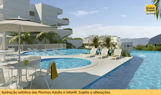 Ilustração artística das Piscinas Adulto e Infantil. Sujeita a alterações. 