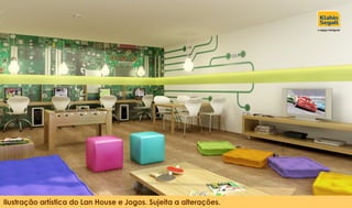 Ilustração artística do Lan House e Jogos. Sujeita a alterações. 