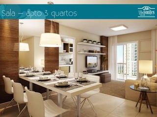 Sala – apto 3 quartos
 