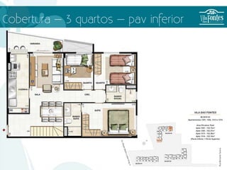 Cobertura – 3 quartos – pav inferior
 