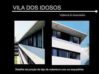 VILA DOS IDOSOS
Vigliecca & Associados
Detalhe da junção da laje de cobertura com as esquadrias
 