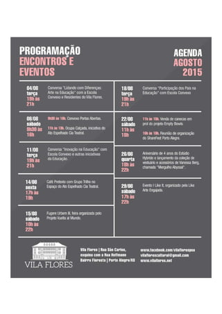 Cartazes da Programação do Vila Flores 