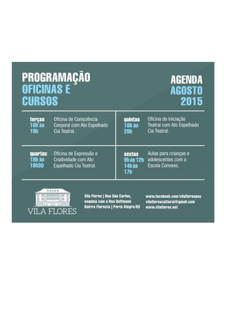 Cartazes da Programação do Vila Flores 
