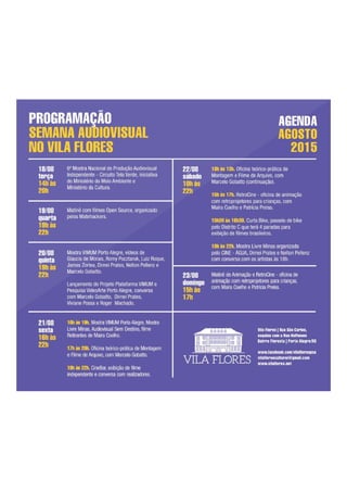 Cartazes da Programação do Vila Flores 