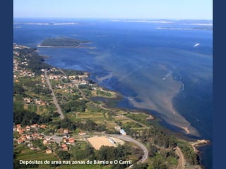 Depósitos de area nas zonas de Bamio e O Carril
 