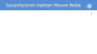 Succesfactoren inzetten Nieuwe Media
 