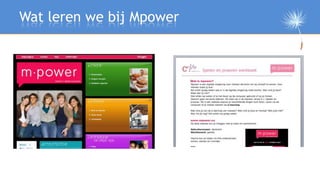 Wat leren we bij Mpower
 