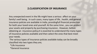 Protection Class Insuranc Protection and investment | PPTX